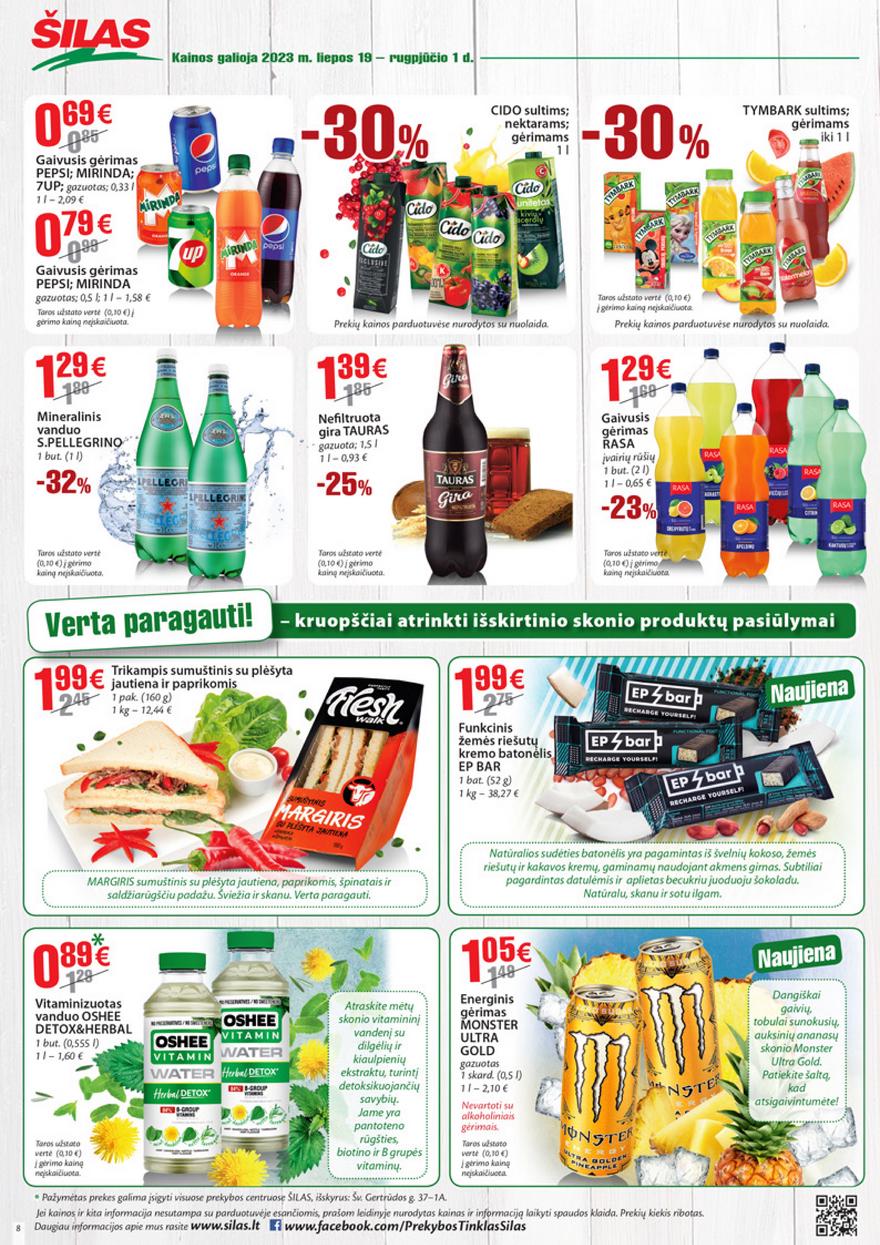 Šilas akcijų leidinys akcijos nuo 
  2023-07-19 iki 
  2023-08-01 | Leidinukas.lt puslapis 8