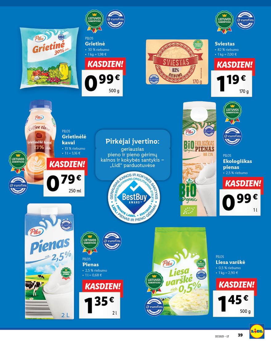 Lidl maisto prekių pasiūlymai akcijos nuo 
  2021-09-13 iki 
  2021-09-19 | Leidinukas.lt puslapis 39