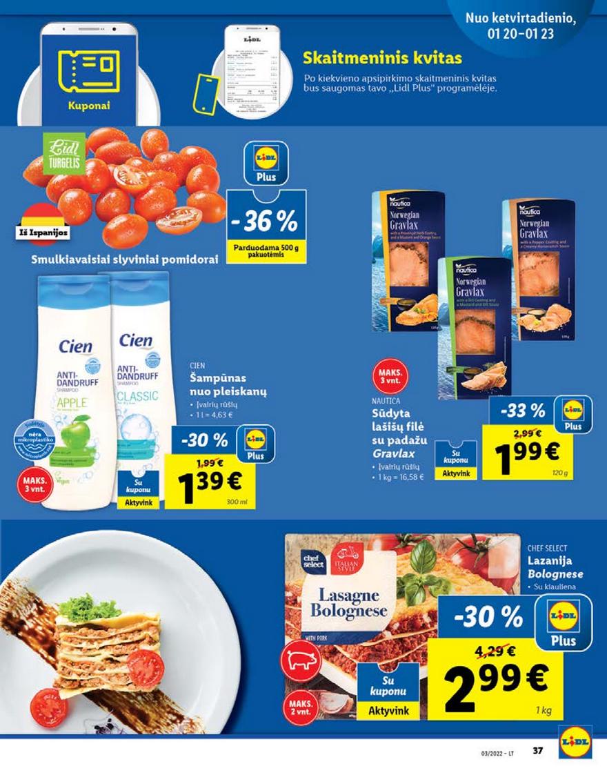 Lidl maisto prekių pasiūlymai akcijos nuo 
  2022-01-17 iki 
  2022-01-23 | Leidinukas.lt puslapis 37