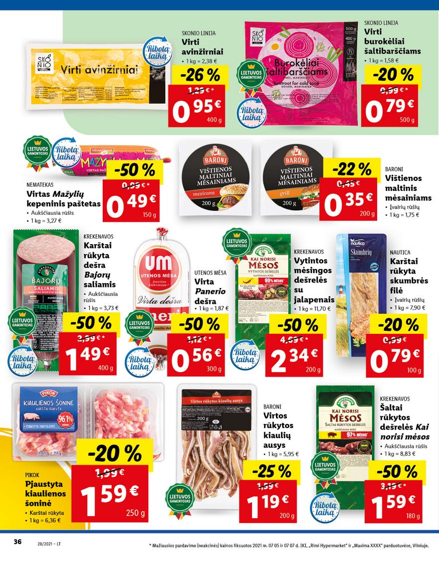 Lidl maisto prekių pasiūlymai akcijos nuo 
  2021-07-12 iki 
  2021-07-18 | Leidinukas.lt puslapis 36
