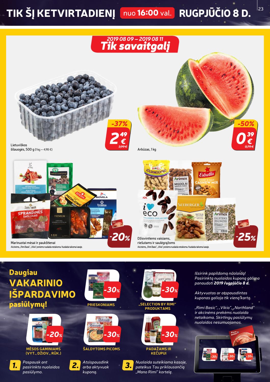 Rimi savaitinis leidinys akcijos nuo 
  2019-08-06 iki 
  2019-08-12 | Leidinukas.lt puslapis 23