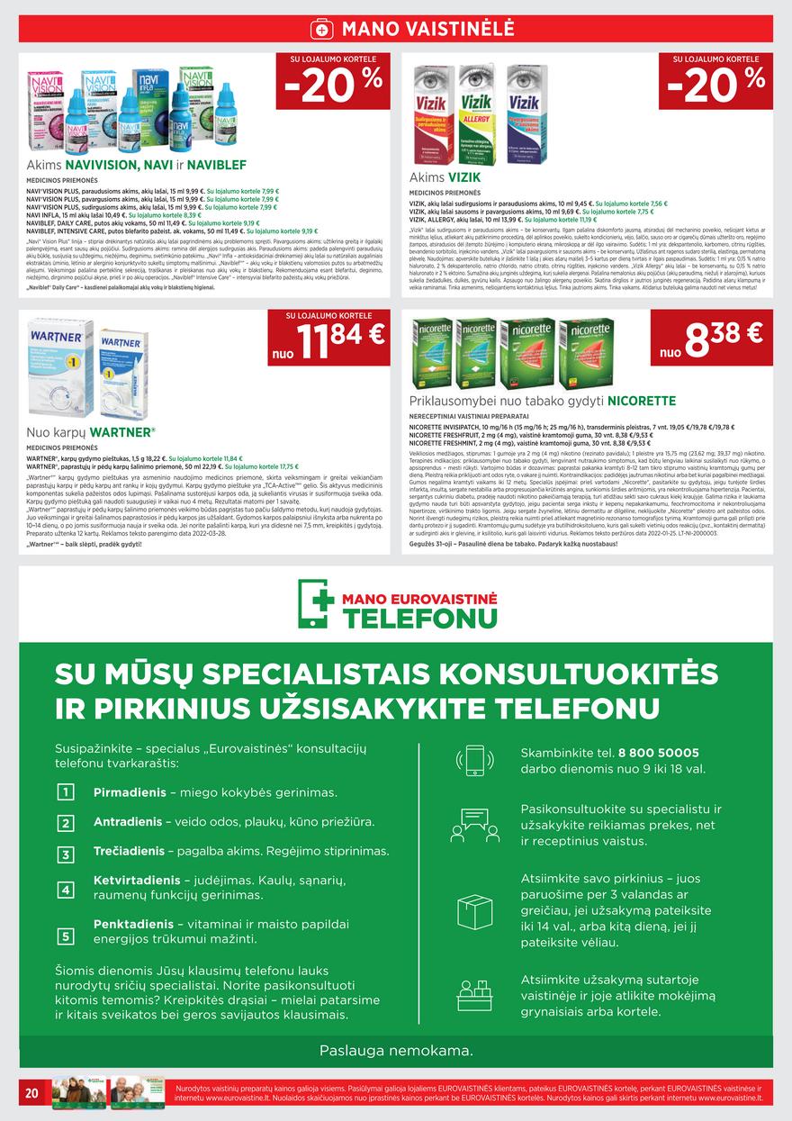Euro vaistinė leidinys akcijos nuo 
  2022-05-03 iki 
  2022-05-31 | Leidinukas.lt puslapis 20