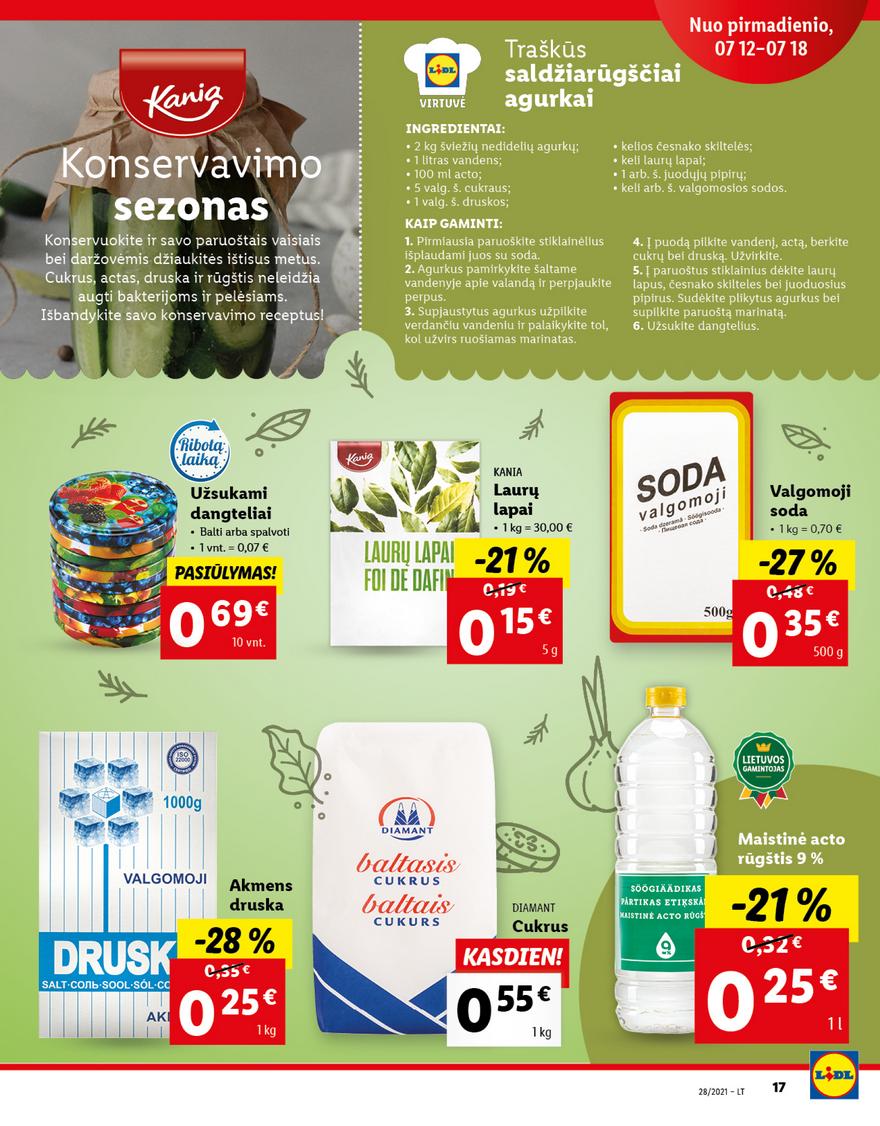 Lidl maisto prekių pasiūlymai akcijos nuo 
  2021-07-12 iki 
  2021-07-18 | Leidinukas.lt puslapis 17