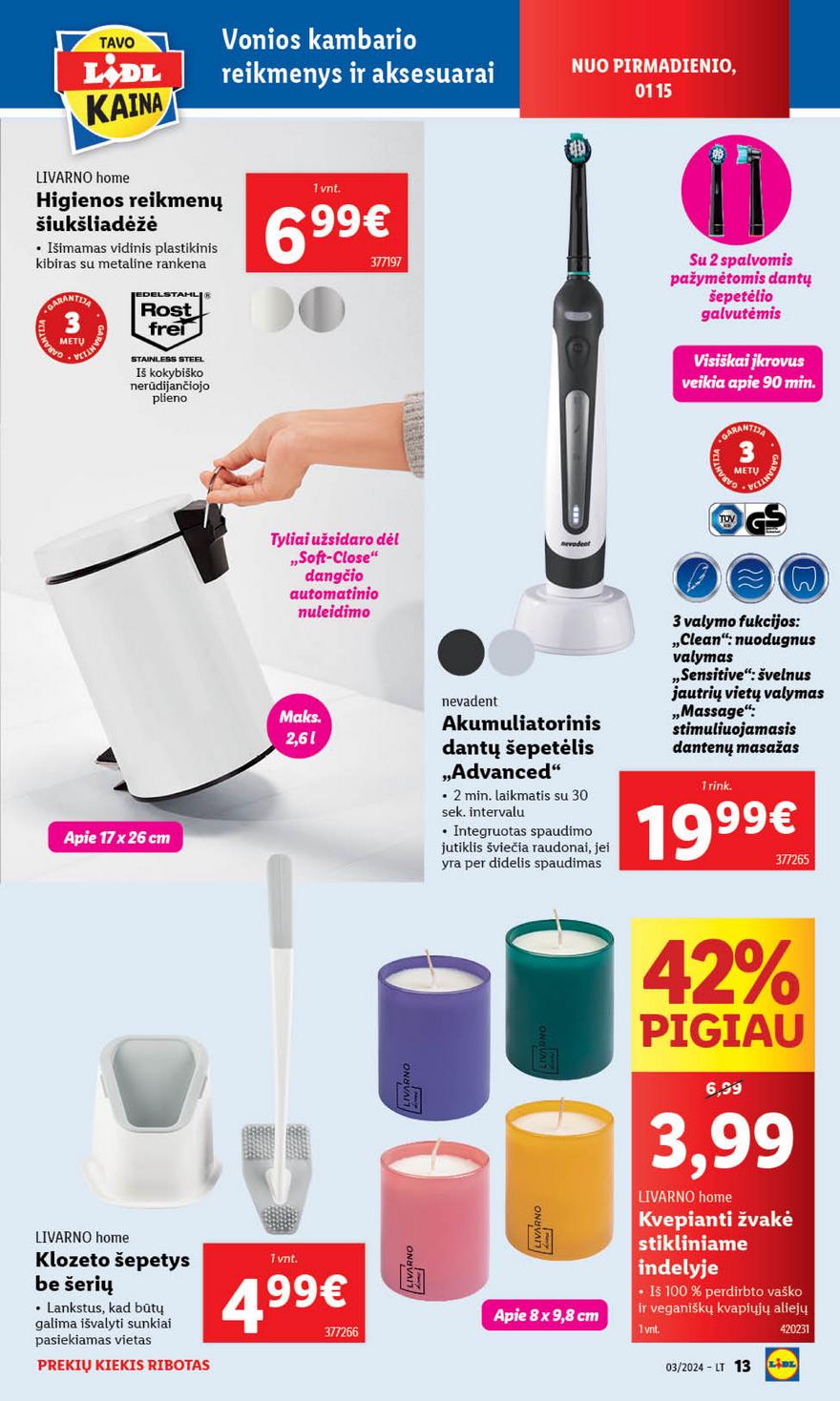 Ldil ne maisto prekių pasiūlymai akcijos nuo 
  2024-01-15 iki 
  2024-01-21 | Leidinukas.lt puslapis 13