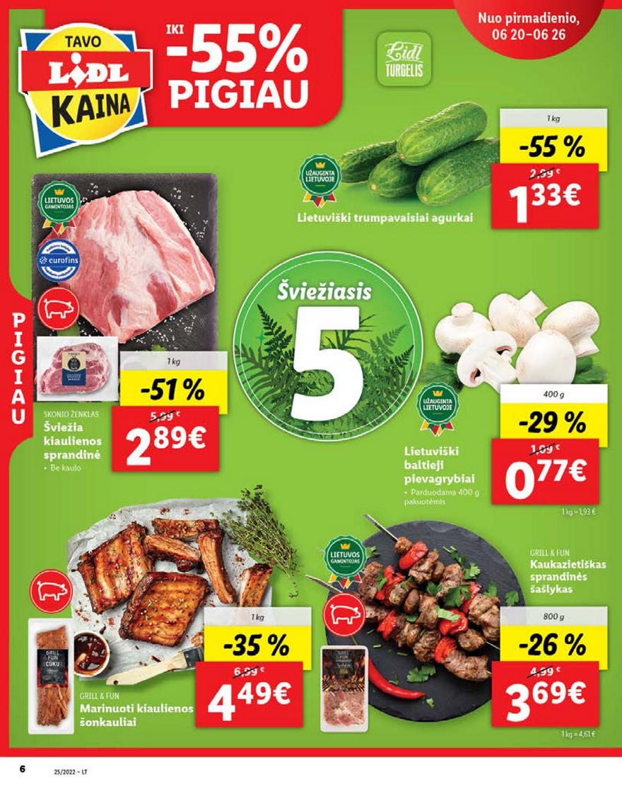 Lidl maisto prekių pasiūlymai akcijos nuo 
  2022-06-20 iki 
  2022-06-26 | Leidinukas.lt puslapis 6