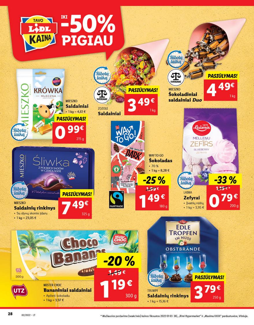 Lidl maisto prekių pasiūlymai akcijos nuo 
  2022-01-10 iki 
  2022-01-16 | Leidinukas.lt puslapis 28