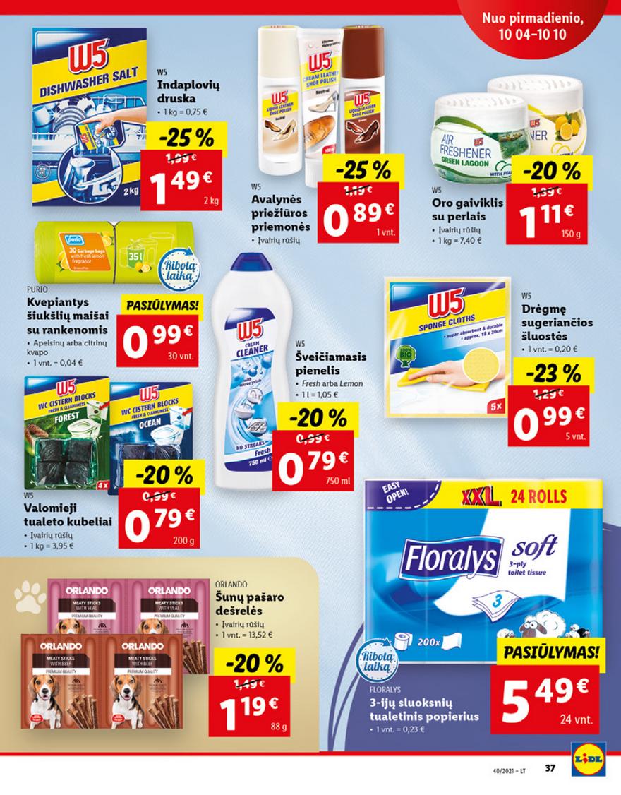 Lidl maisto prekių pasiūlymai akcijos nuo 
  2021-10-04 iki 
  2021-10-10 | Leidinukas.lt puslapis 37