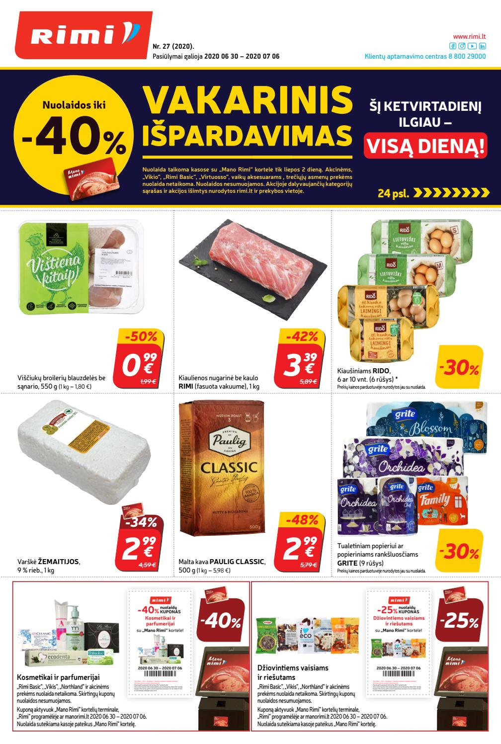 Rimi savaitinis leidinys akcijos nuo 
  2020-06-30 iki 
  2020-07-06 | Leidinukas.lt puslapis 1