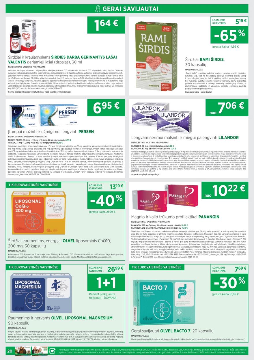 Euro vaistinė katalogas akcijos nuo 
  2026-05-01 iki 
  2026-05-31 | Leidinukas.lt puslapis 20