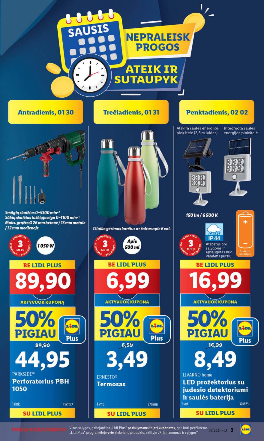 Lidl pasiūlymai akcijos nuo 
  2024-01-29 iki 
  2024-02-04 | Leidinukas.lt puslapis 3