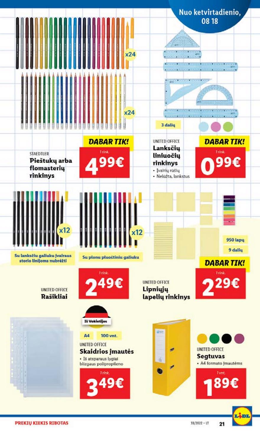 Lidl pasiūlymai akcijos nuo 
  2022-08-15 iki 
  2022-08-21 | Leidinukas.lt puslapis 21