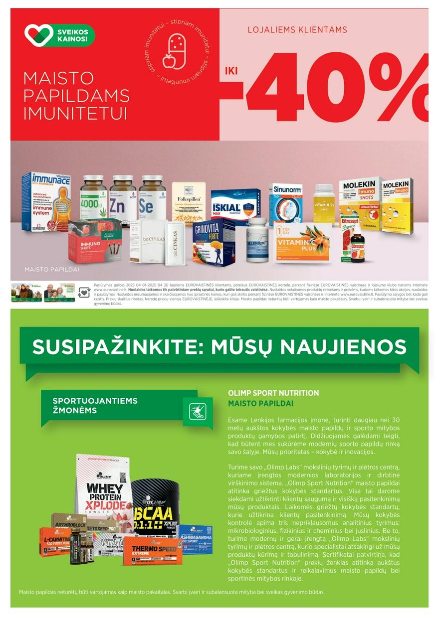 Euro vaistinė katalogas akcijos nuo 
  2025-04-01 iki 
  2025-04-30 | Leidinukas.lt puslapis 4