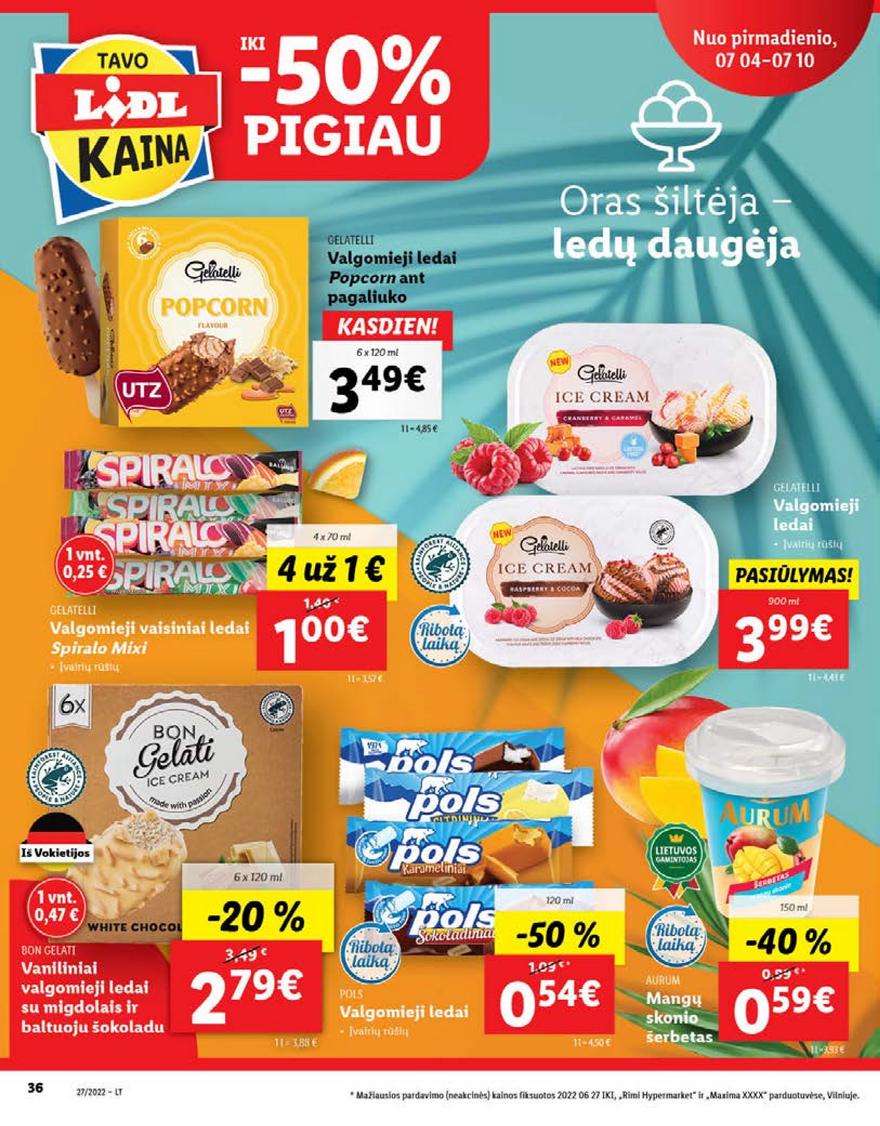 Lidl maisto prekių pasiūlymai akcijos nuo 
  2022-07-04 iki 
  2022-07-10 | Leidinukas.lt puslapis 36