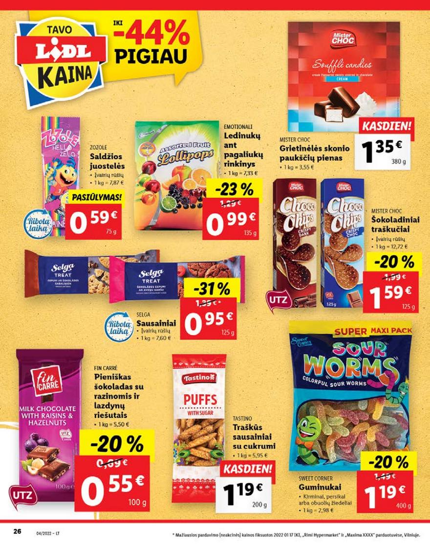 Lidl pasiūlymai akcijos nuo 
  2022-01-24 iki 
  2022-01-30 | Leidinukas.lt puslapis 26
