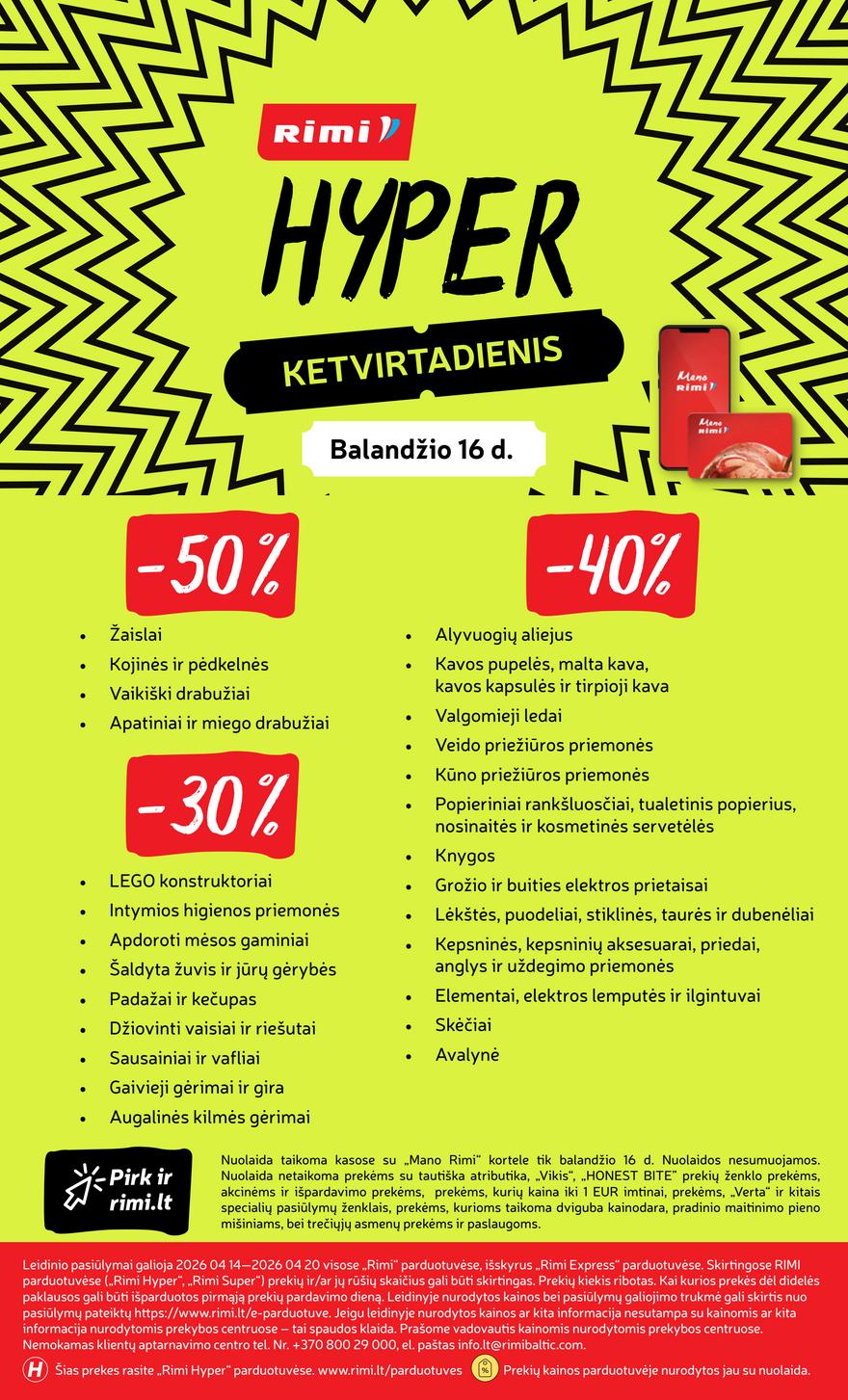 Rimi leidinys akcijos nuo 
  2026-04-14 iki 
  2026-04-20 | Leidinukas.lt puslapis 34