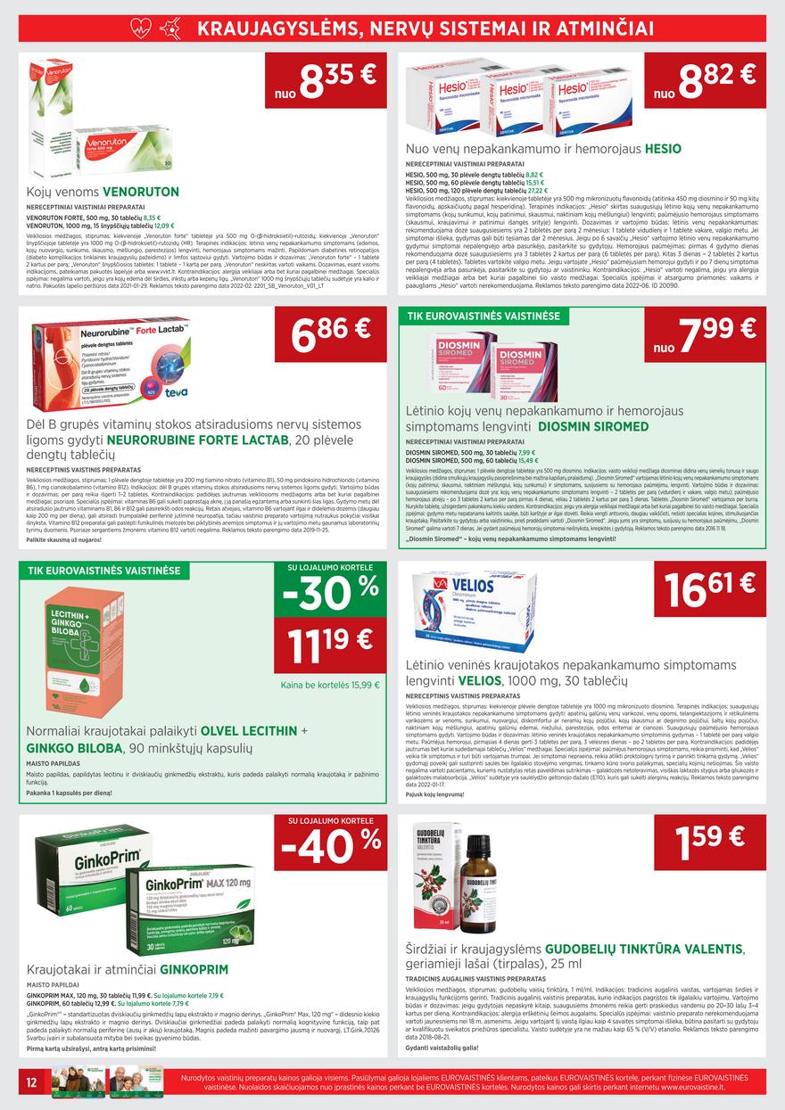 Euro vaistinė leidinys akcijos nuo 
  2022-07-01 iki 
  2022-07-31 | Leidinukas.lt puslapis 12