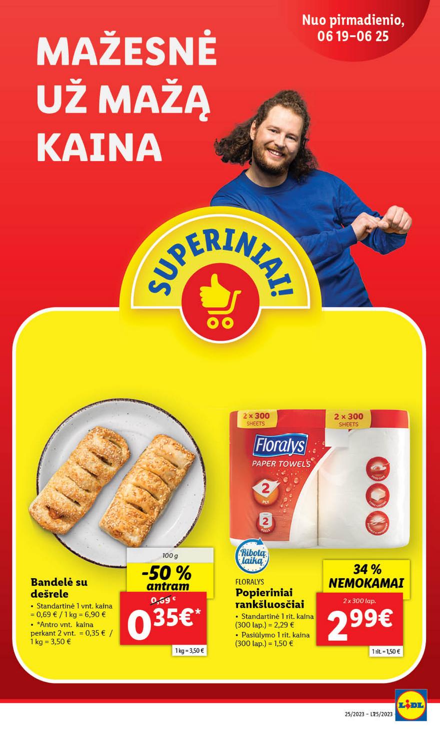 Lidl pasiūlymai akcijos nuo 
  2023-06-19 iki 
  2023-06-25 | Leidinukas.lt puslapis 2
