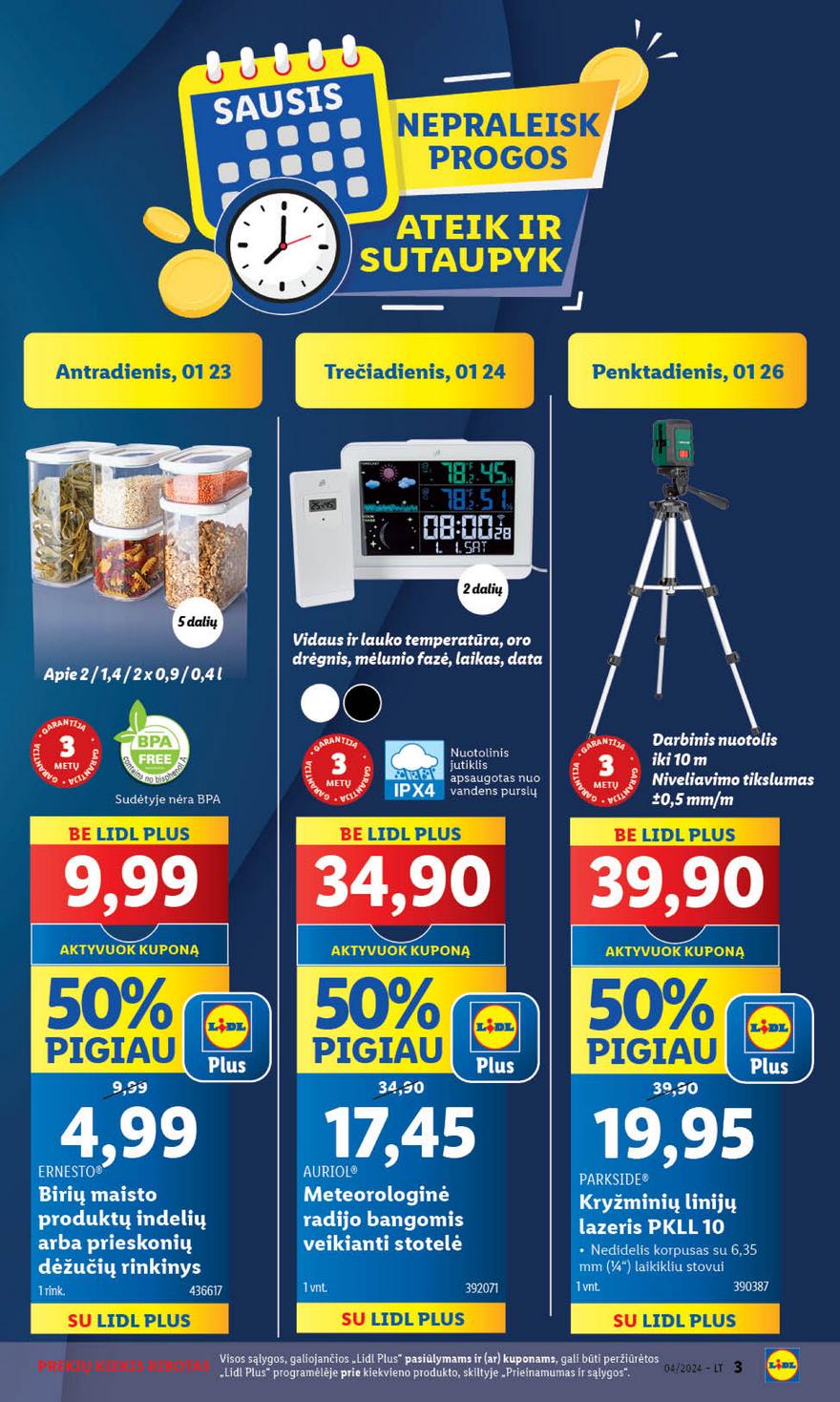 Lidl pasiūlymai akcijos nuo 
  2024-01-22 iki 
  2024-01-28 | Leidinukas.lt puslapis 3