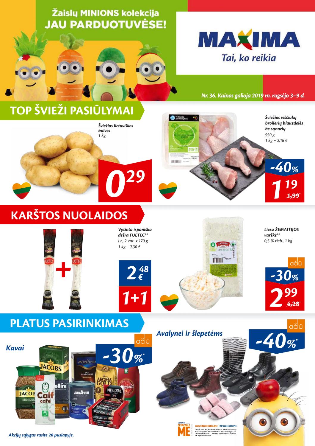 Maxima kaininis leidinys akcijos nuo 
  2019-09-03 iki 
  2019-09-09 | Leidinukas.lt puslapis 1