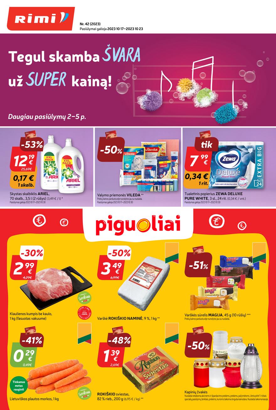 Rimi savaitinis leidinys akcijos nuo 
  2023-10-17 iki 
  2023-10-23 | Leidinukas.lt puslapis 1