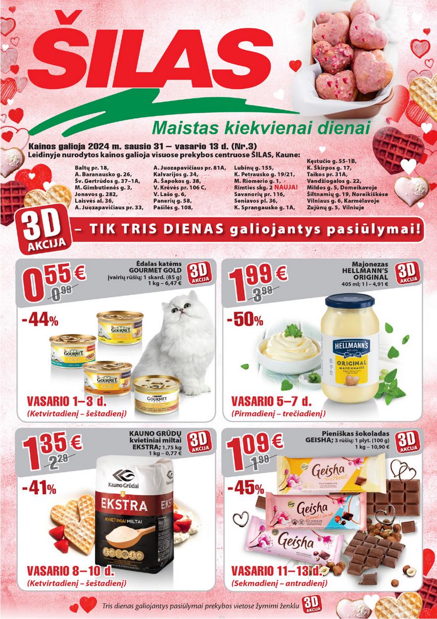 Šilas akcijų leidinys akcijos nuo
2024-01-31 iki
2024-02-13 | Leidinukas.lt puslapis 1