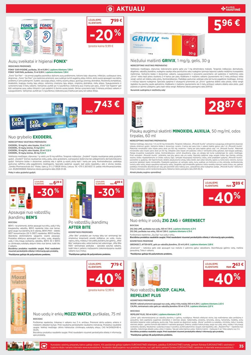 Euro vaistinė katalogas akcijos nuo 
  2026-06-01 iki 
  2026-06-30 | Leidinukas.lt puslapis 35