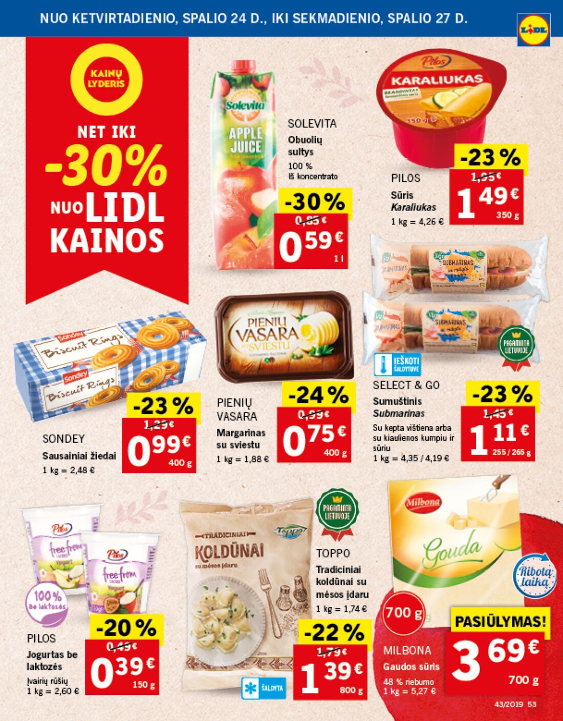 Lidl savaitinis leidinys akcijos nuo 
  2019-10-21 iki 
  2019-10-27 | Leidinukas.lt puslapis 53