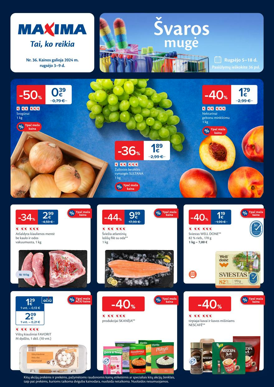 Maxima savaitinis leidinys akcijos nuo
2024-09-03 iki
2024-09-09 | Leidinukas.lt puslapis 1