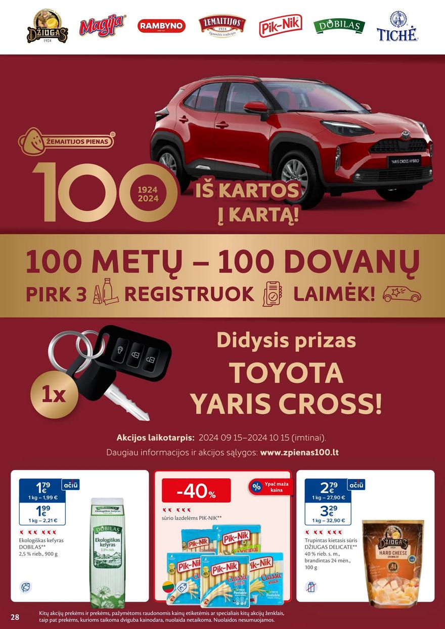 Maxima savaitinis leidinys 39 akcijos nuo
2024-09-24 iki
2024-09-30 | Leidinukas.lt puslapis 28