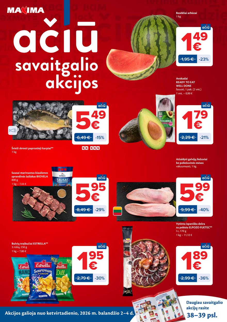 Maxima leidinys akcijos nuo 
  2026-03-31 iki 
  2026-04-06 | Leidinukas.lt puslapis 40
