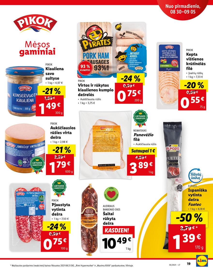 Lidl maisto prekių pasiūlymai akcijos nuo 
  2021-08-30 iki 
  2021-09-05 | Leidinukas.lt puslapis 19