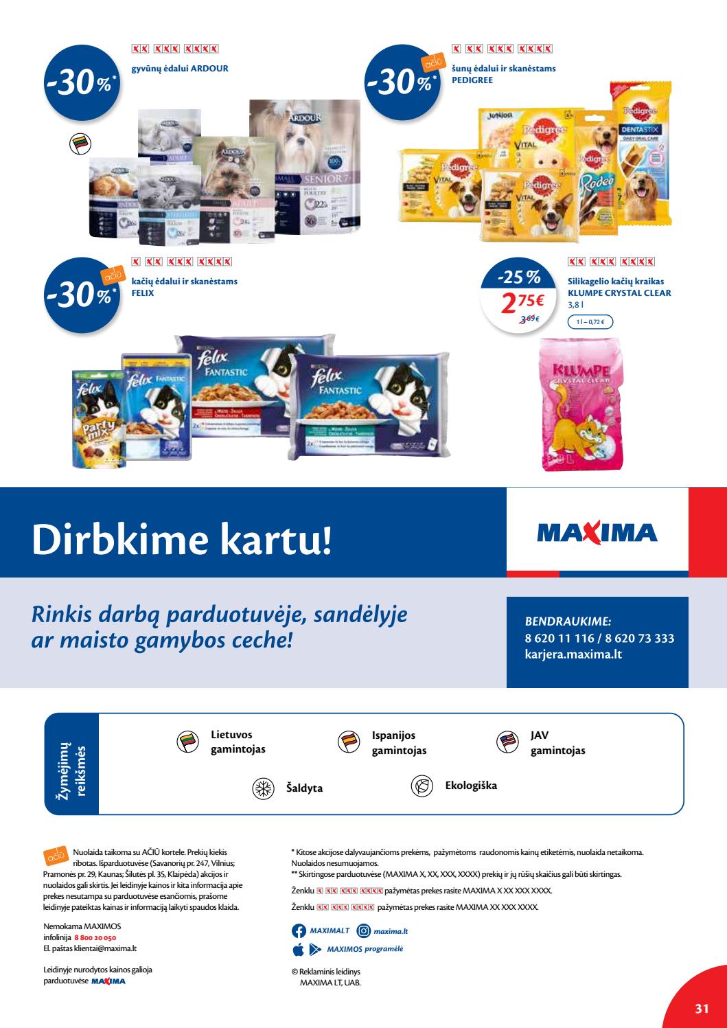 Maxima kaininis leidinys akcijos nuo 
  2021-01-19 iki 
  2021-01-25 | Leidinukas.lt puslapis 31