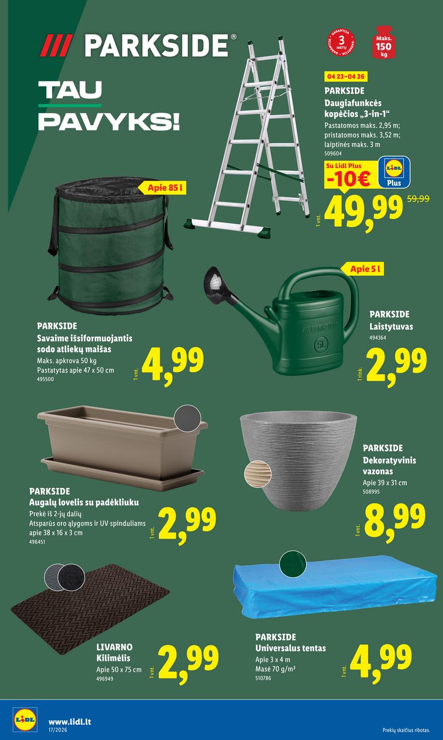 Lidl leidinys akcijos nuo 
  2026-04-20 iki 
  2026-04-26 | Leidinukas.lt puslapis 14