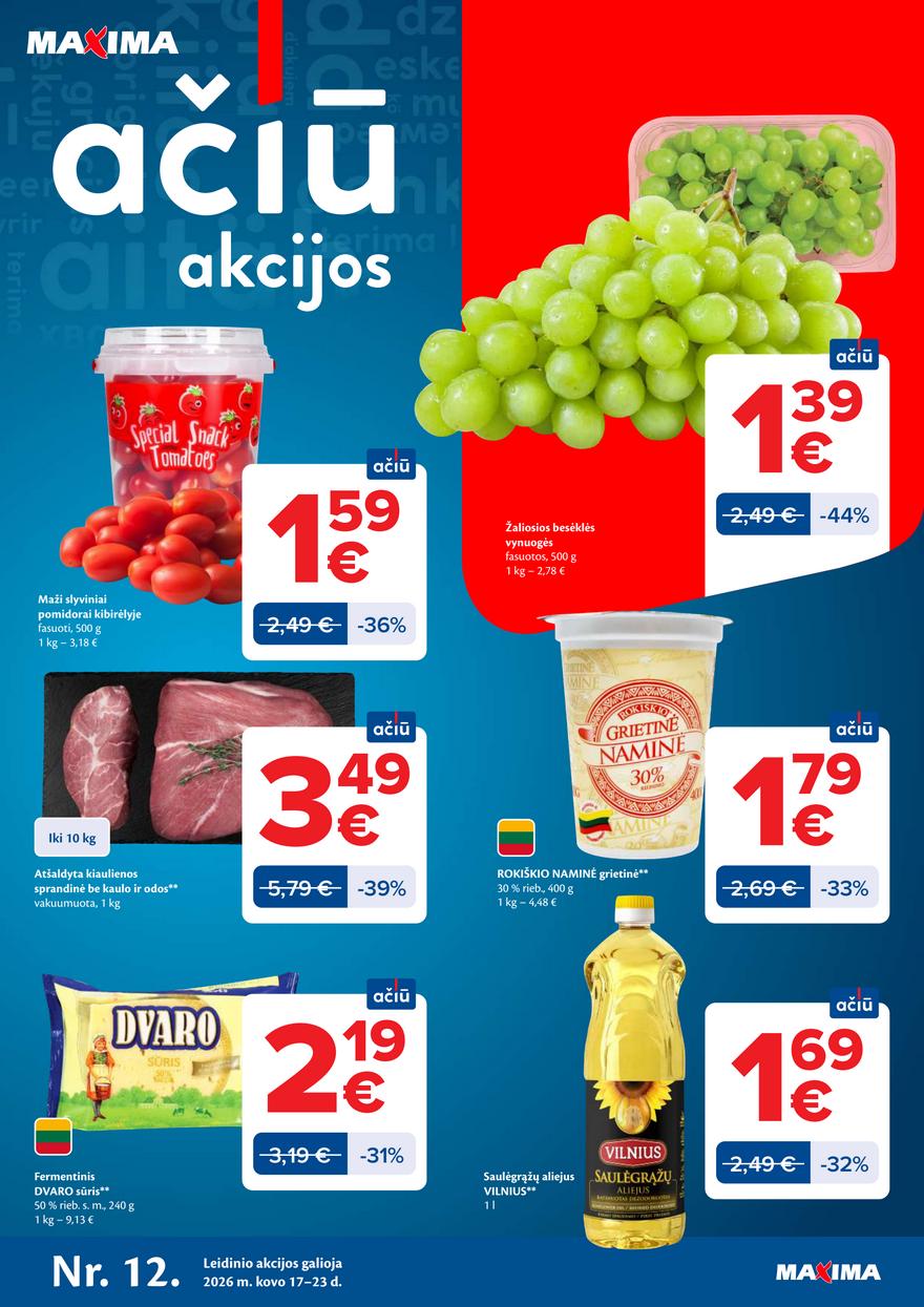 Maxima leidinukas akcijos nuo 
  2026-03-17 iki 
  2026-03-23 | Leidinukas.lt puslapis 1