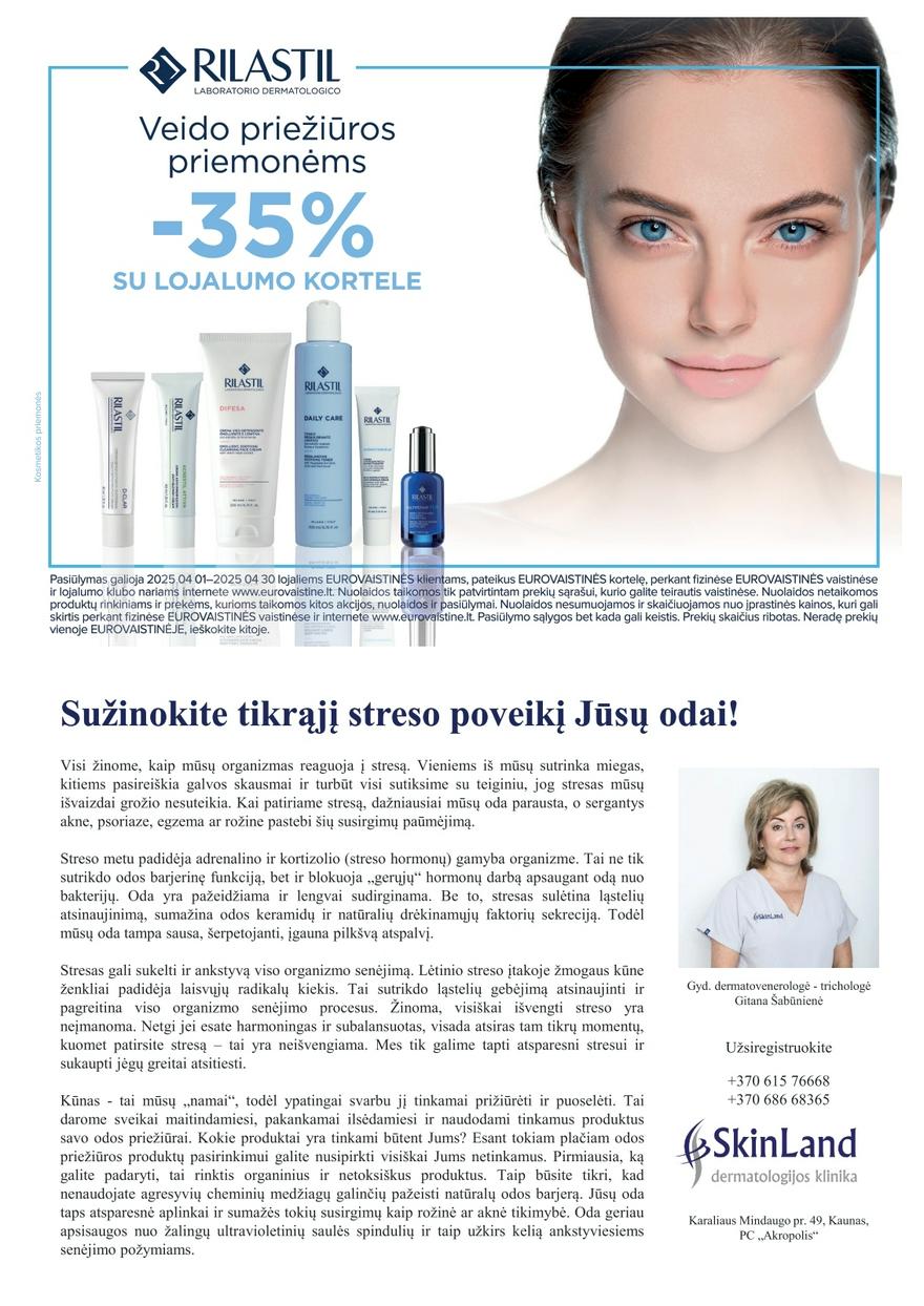 Euro vaistinė katalogas akcijos nuo 
  2025-04-01 iki 
  2025-04-30 | Leidinukas.lt puslapis 27