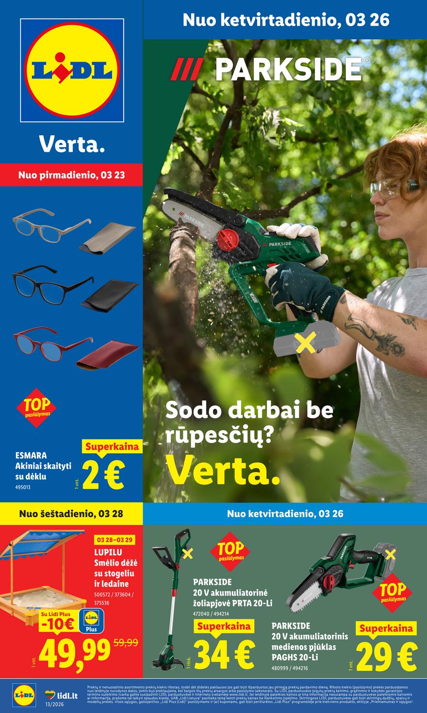 Lidl ne maisto leidinys akcijos nuo 
  2026-03-23 iki 
  2026-03-29 | Leidinukas.lt puslapis 1