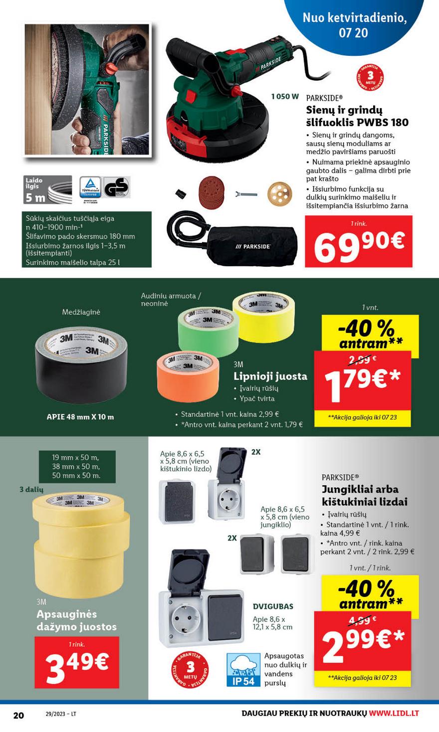 Lidl pasiūlymai akcijos nuo 
  2023-07-17 iki 
  2023-07-23 | Leidinukas.lt puslapis 20