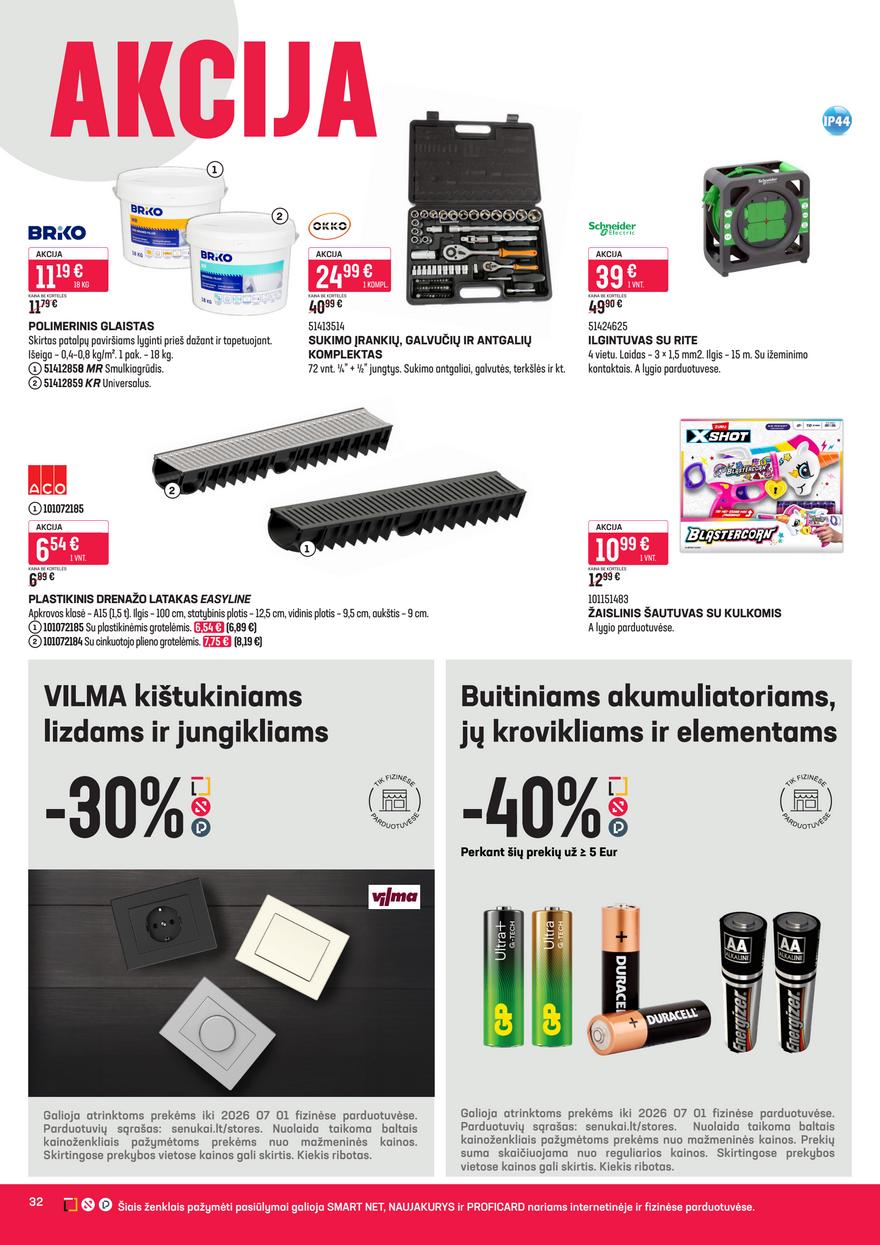Senukai leidinys akcijos nuo 
  2026-06-03 iki 
  2026-06-16 | Leidinukas.lt puslapis 32