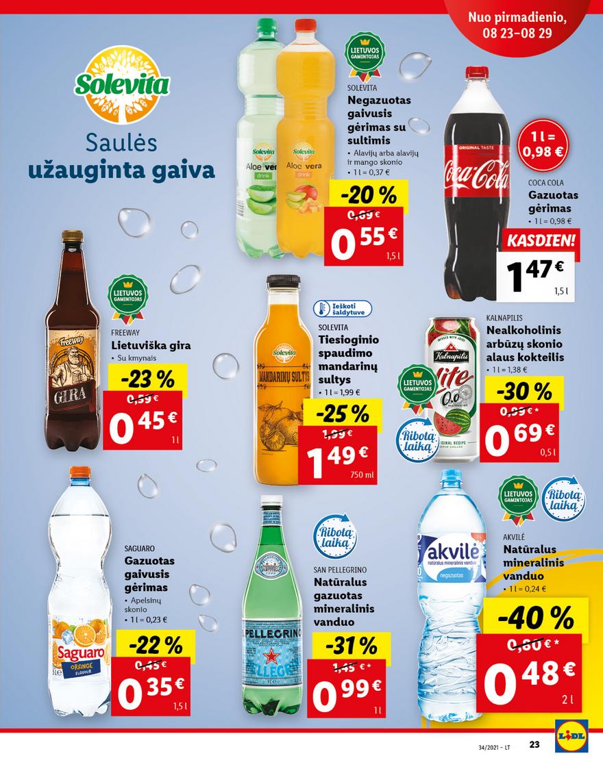 Lidl maisto prekių pasiūlymai akcijos nuo 
  2021-08-23 iki 
  2021-08-29 | Leidinukas.lt puslapis 23