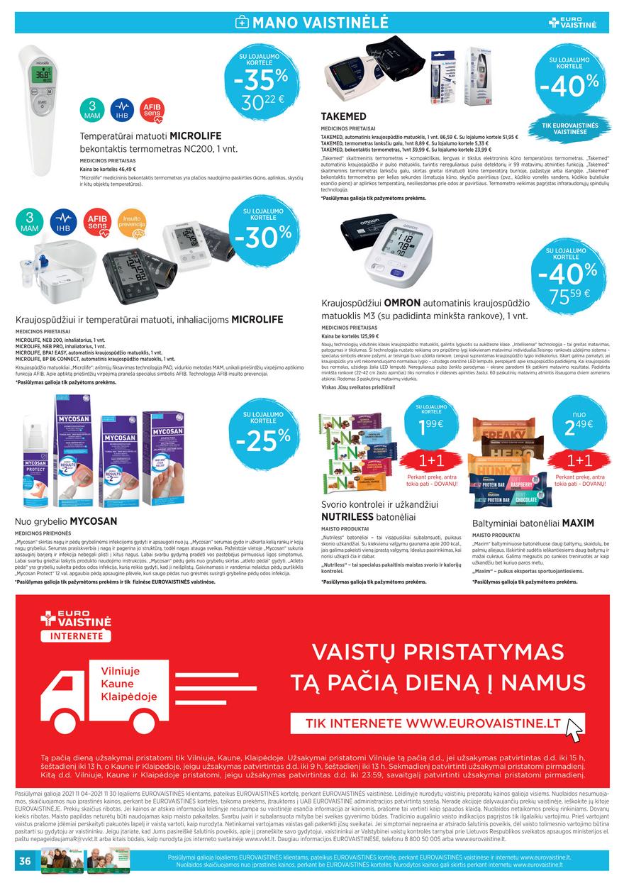 Euro vaistinė leidinys akcijos nuo 
  2021-11-01 iki 
  2021-11-30 | Leidinukas.lt puslapis 36