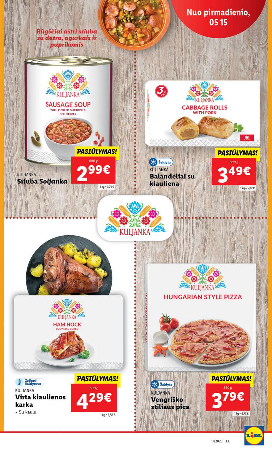 Lidl maisto prekių pasiūlymai akcijos nuo 
  2023-05-15 iki 
  2023-05-21 | Leidinukas.lt puslapis 24