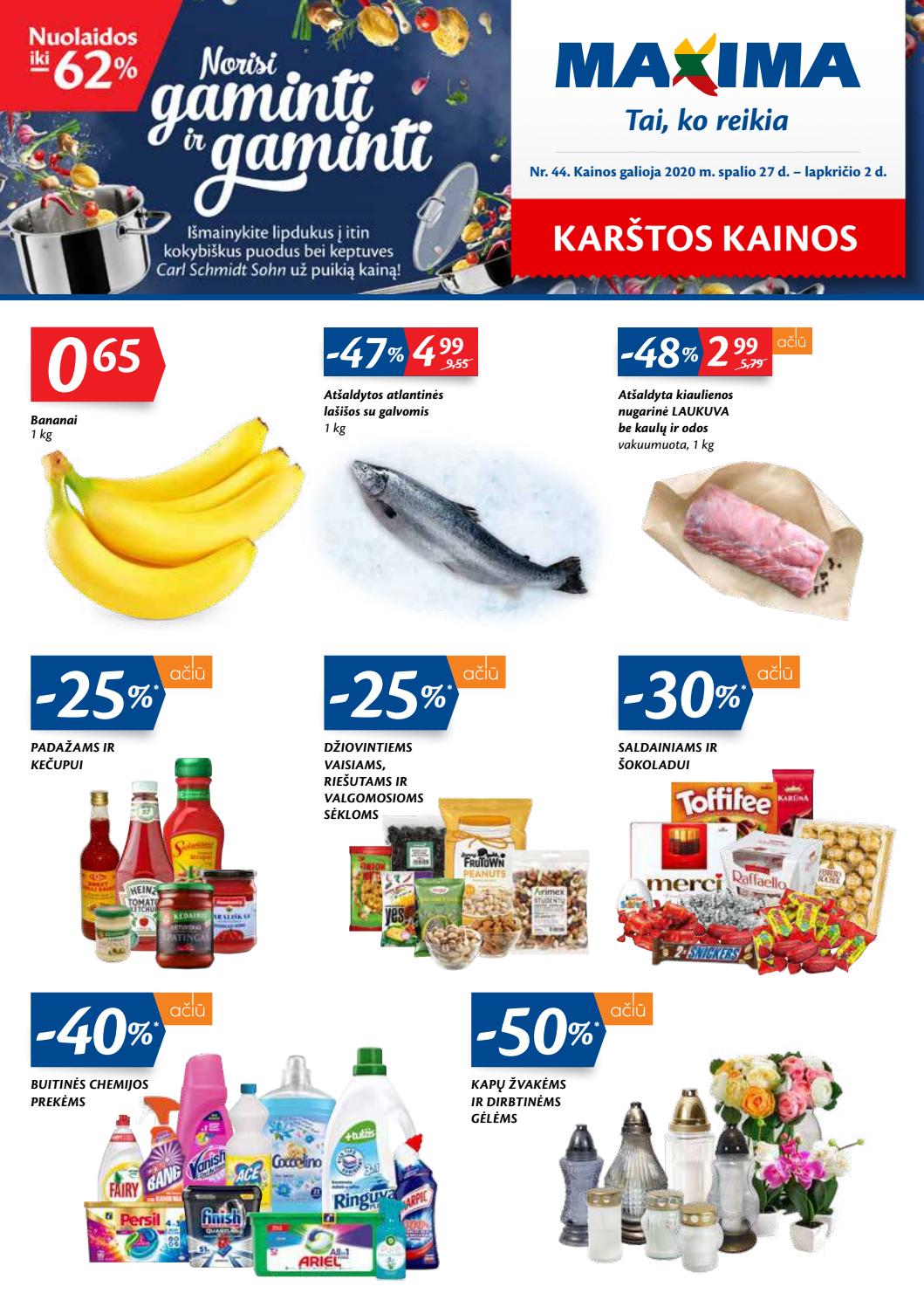 Maxima kaininis leidinys akcijos nuo 
  2020-10-27 iki 
  2020-11-02 | Leidinukas.lt puslapis 1