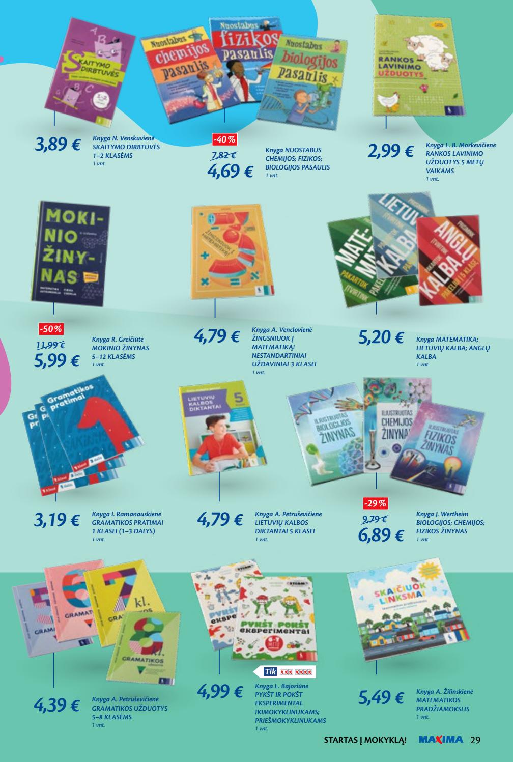 Maxima kaininis leidinys akcijos nuo 
  2019-08-08 iki 
  2019-09-11 | Leidinukas.lt puslapis 29