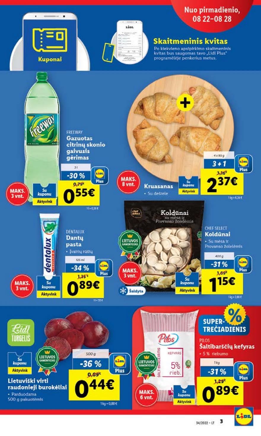 Lidl pasiūlymai akcijos nuo 
  2022-08-22 iki 
  2022-08-28 | Leidinukas.lt puslapis 3