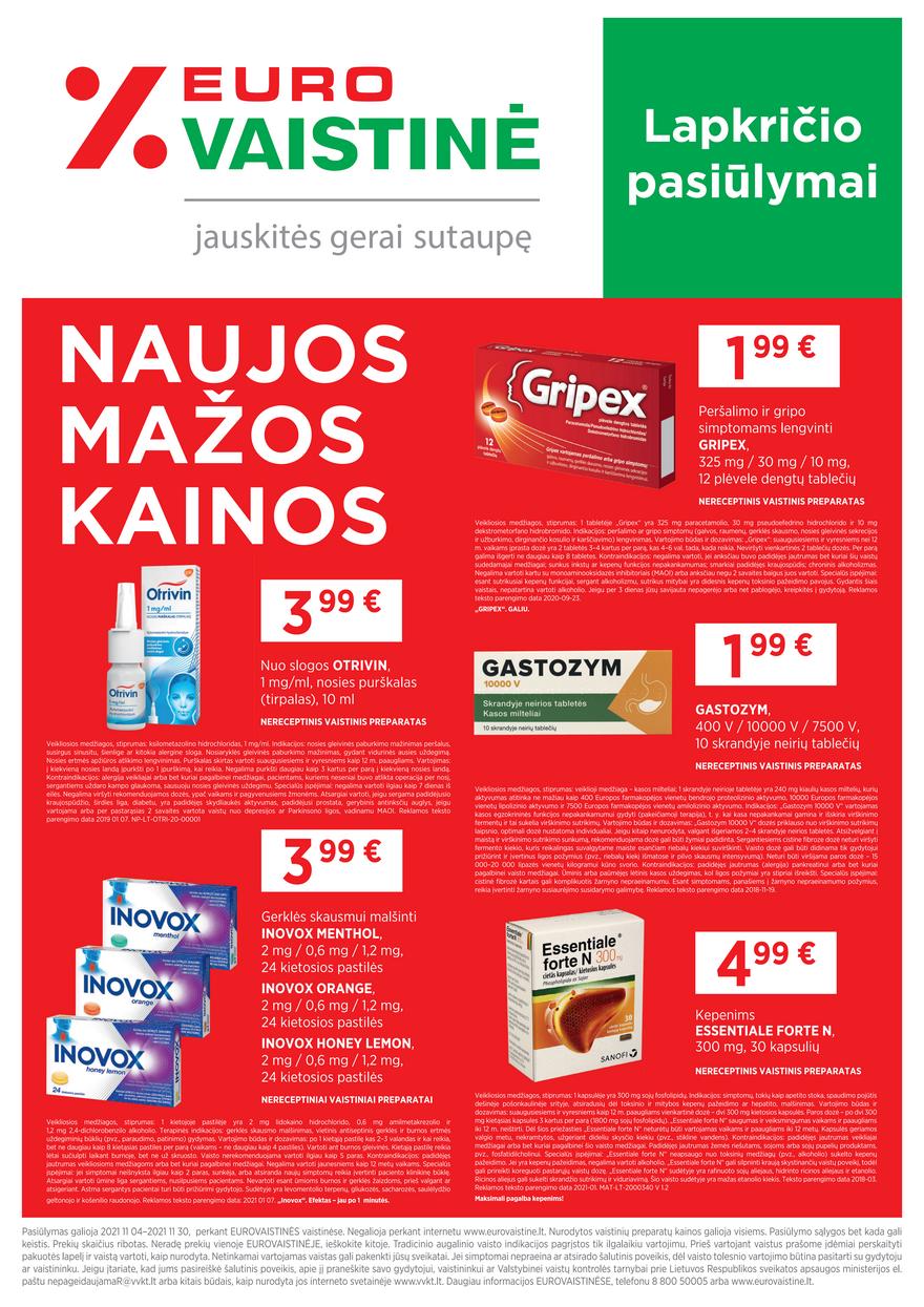 Euro vaistinė leidinys akcijos nuo 
  2021-11-01 iki 
  2021-11-30 | Leidinukas.lt puslapis 1