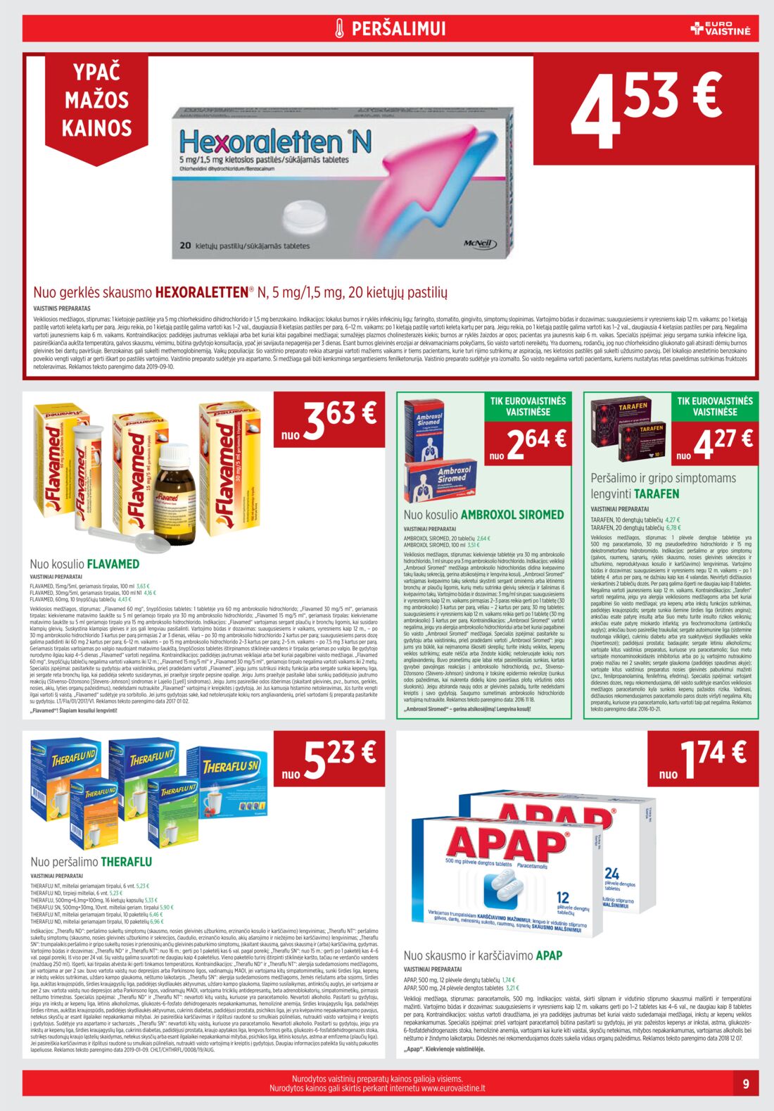 Euro vaistinė leidinys akcijos nuo 
  2019-10-01 iki 
  2019-10-31 | Leidinukas.lt puslapis 9