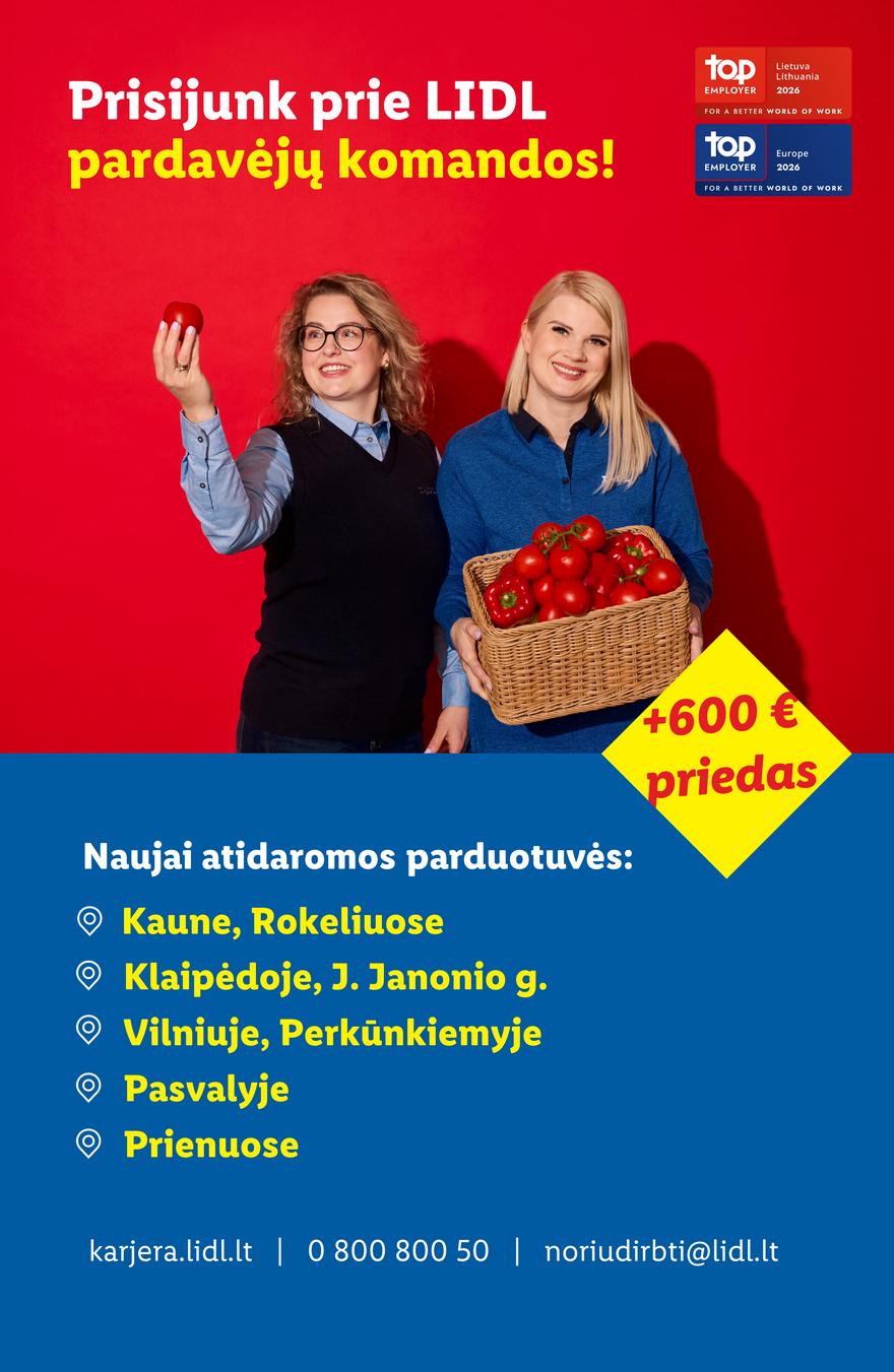 Lidl leidinys akcijos nuo 
  2026-07-13 iki 
  2026-07-19 | Leidinukas.lt puslapis 28