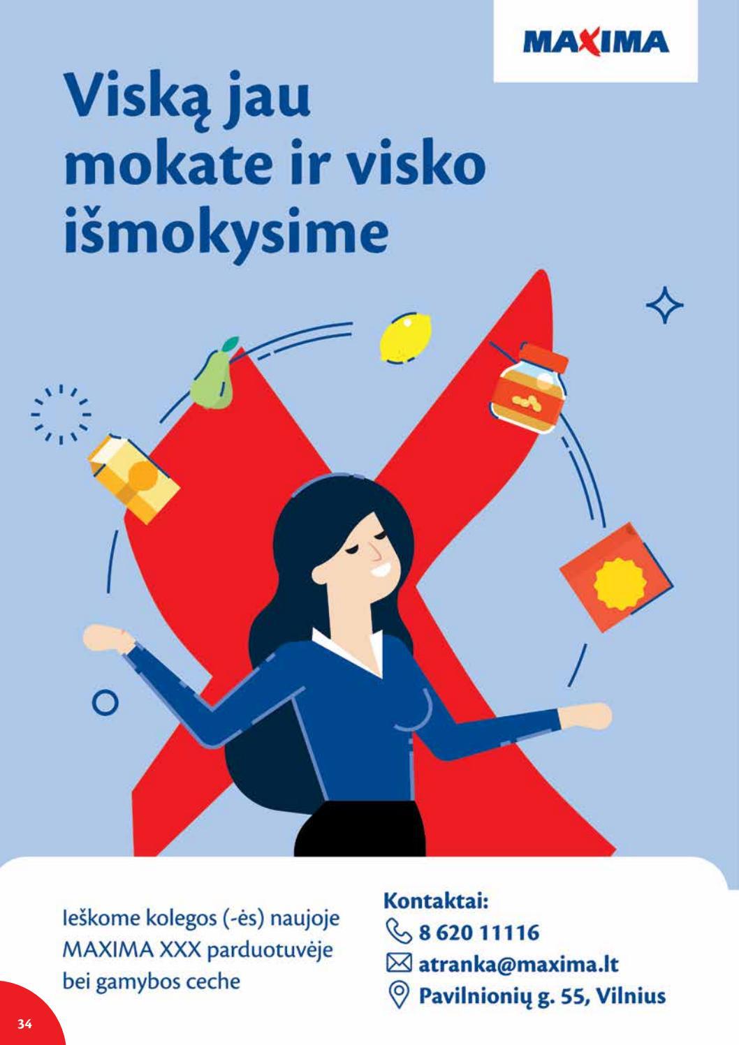 Maxima kaininis leidinys akcijos nuo 
  2021-10-05 iki 
  2021-10-11 | Leidinukas.lt puslapis 34
