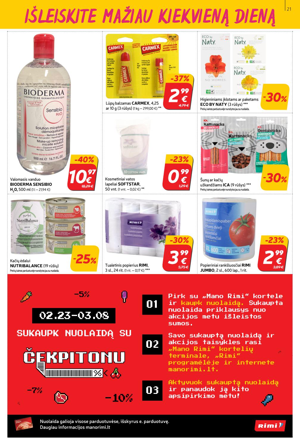 Rimi savaitinis leidinys akcijos nuo 
  2021-02-23 iki 
  2021-03-01 | Leidinukas.lt puslapis 21