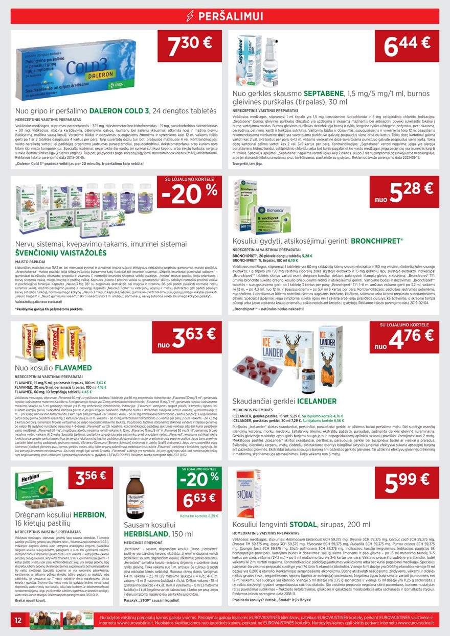 Euro vaistinė leidinys akcijos nuo 
  2021-10-01 iki 
  2021-11-03 | Leidinukas.lt puslapis 12